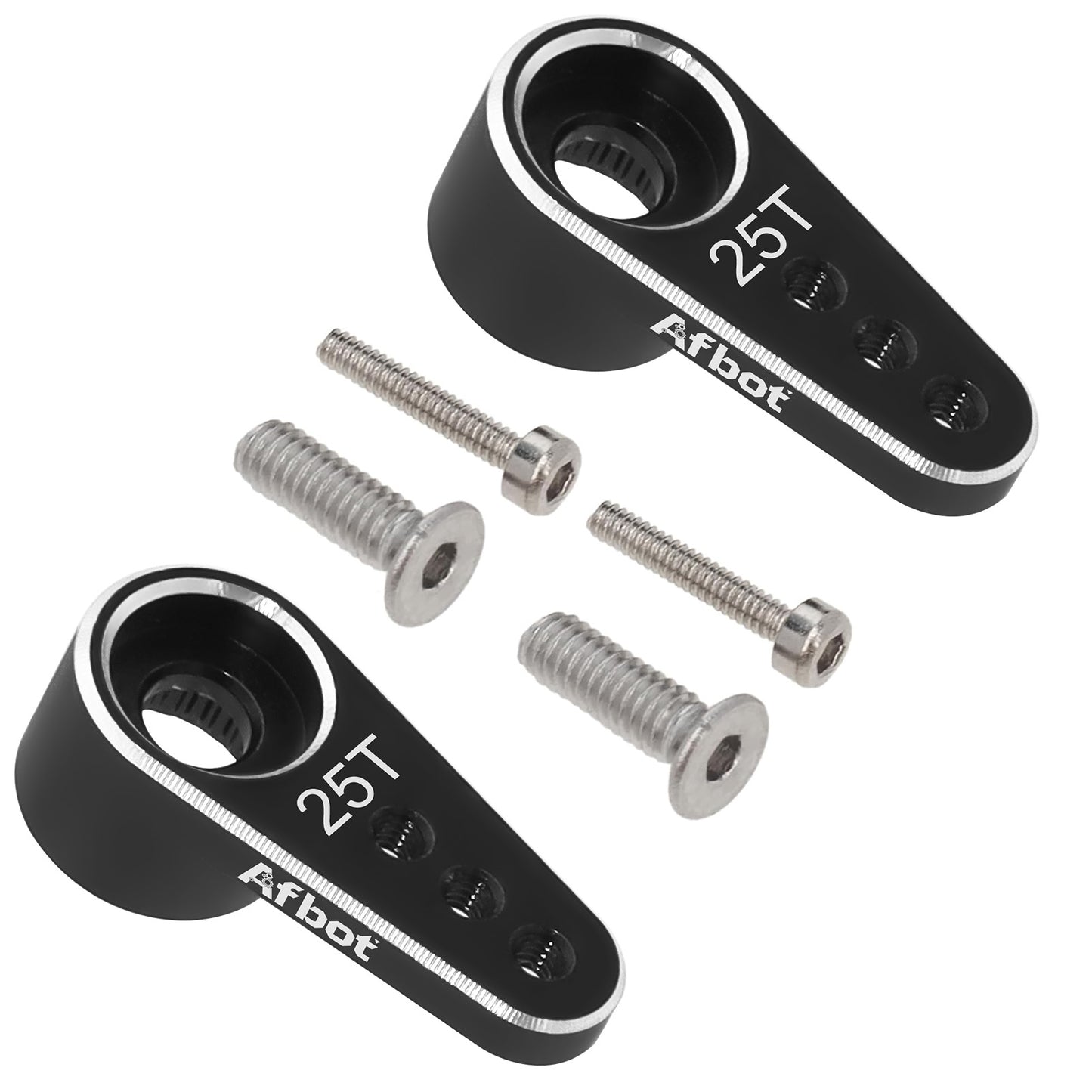 RACING SCX24 Servo Arm 25T Servo Horn for High Torque Micro Servo SCX24 1/24 RC Crawler Upgrades Parts, 2pcs, Not for Stock Servo